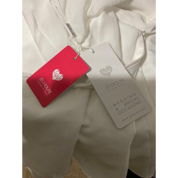 JJ'S HOUSE Bridesmaid Dress Floor-Length Chiffon Front Slit NWT size US 12 - Picture 8 of 13